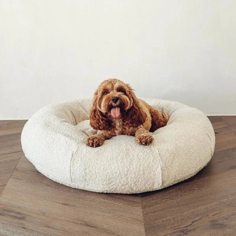 Luxury Boucle Dog Bed