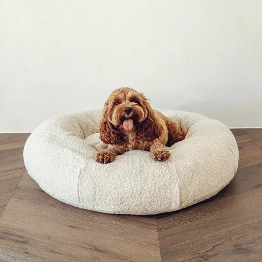Luxury Boucle Dog Bed